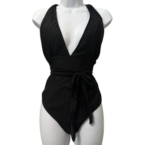 NWOT Women's Black Sexy Maternity One Piece Swimsuit Size XL - Picture 5 of 10